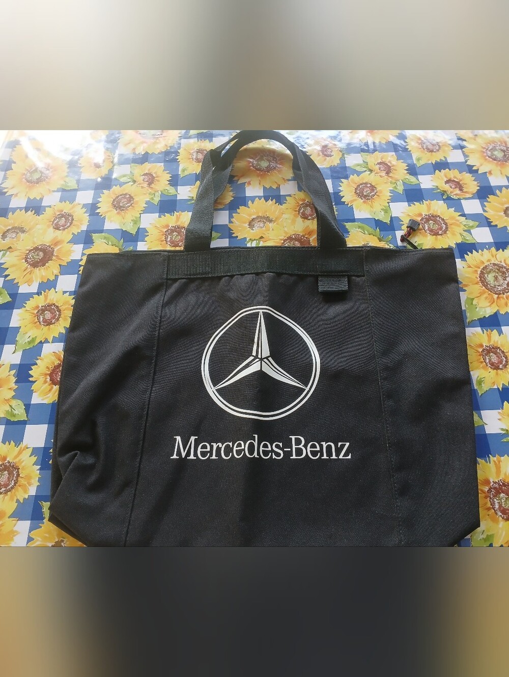 Mercedes-Benz Black Logo Canvas Tote Bag